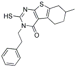 2-MERCAPTO-7-METHYL-3-PHENETHYL-5,6,7,8-TETRAHYDRO-3H-BENZO[4,5]THIENO[2,3-D]PYRIMIDIN-4-ONE Struktur