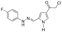 4-(2-CHLOROACETYL)-1H-PYRROLE-2-CARBALDEHYDE N-(4-FLUOROPHENYL)HYDRAZONE Struktur