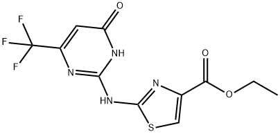 ETHYL 2-([6-OXO-4-(TRIFLUOROMETHYL)-1,6-DIHYDRO-2-PYRIMIDINYL]AMINO)-1,3-THIAZOLE-4-CARBOXYLATE Struktur