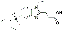 3-(5-DIETHYLSULFAMOYL-1-ETHYL-1H-BENZOIMIDAZOL-2-YL)-PROPIONIC ACID Struktur