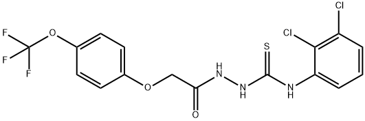 1-(2-(4-TRIFLUOROMETHOXYPHENOXY)ACETYL)-4-(2,3-DICHLOROPHENYL)THIOSEMICARBAZIDE Struktur