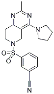 3-[(2-METHYL-4-PYRROLIDIN-1-YL-7,8-DIHYDROPYRIDO[4,3-D]PYRIMIDIN-6(5H)-YL)SULFONYL]BENZONITRILE Struktur