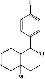 1-(4-FLUORO-PHENYL)-OCTAHYDRO-ISOQUINOLIN-4A-OL Struktur