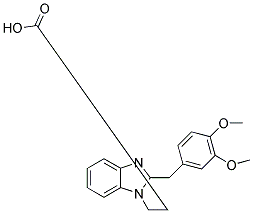 3-[2-(3,4-DIMETHOXY-BENZYL)-BENZOIMIDAZOL-1-YL]-PROPIONIC ACID Struktur