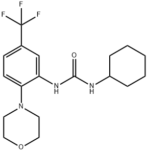 (CYCLOHEXYLAMINO)-N-(2-MORPHOLIN-4-YL-5-(TRIFLUOROMETHYL)PHENYL)FORMAMIDE Struktur