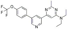 N,N-DIETHYL-2-METHYL-6-(5-[4-(TRIFLUOROMETHOXY)PHENYL]PYRIDIN-3-YL)PYRIMIDIN-4-AMINE Struktur