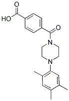 4-([4-(2,4,5-TRIMETHYLPHENYL)PIPERAZIN-1-YL]CARBONYL)BENZOIC ACID Struktur