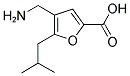 4-AMINOMETHYL-5-ISOBUTYL-FURAN-2-CARBOXYLIC ACID Struktur