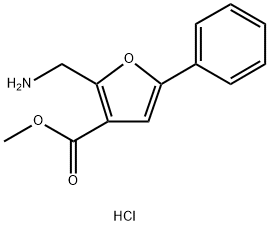 2-AMINOMETHYL-5-PHENYL-FURAN-3-CARBOXYLIC ACID METHYL ESTER HYDROCHLORIDE Struktur