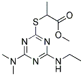 METHYL 2-{[4-(DIMETHYLAMINO)-6-(ETHYLAMINO)-1,3,5-TRIAZIN-2-YL]THIO}PROPANOATE Struktur