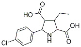 5-(4-CHLOROPHENYL)-3-ETHYL-2,4-PYRROLIDINEDICARBOXYLIC ACID Struktur