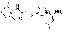 2-[5-(1-AMINO-3-METHYL-BUTYL)-[1,3,4]OXADIAZOL-2-YLSULFANYL]-N-(2,6-DIMETHYL-PHENYL)-ACETAMIDE Struktur