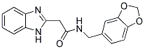 2-(1H-BENZIMIDAZOL-2-YL)-N-(1,3-BENZODIOXOL-5-YLMETHYL)ACETAMIDE Struktur