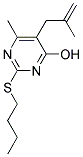 2-(BUTYLTHIO)-6-METHYL-5-(2-METHYLPROP-2-ENYL)PYRIMIDIN-4-OL Struktur