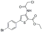 5-(4-BROMO-PHENYL)-3-(2-CHLORO-ACETYLAMINO)-THIOPHENE-2-CARBOXYLIC ACID ETHYL ESTER Struktur