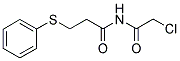 2-CHLORO-N-(3-PHENYLSULFANYL-PROPIONYL)-ACETAMIDE Struktur