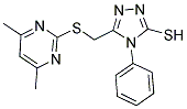 5-([(4,6-DIMETHYLPYRIMIDIN-2-YL)THIO]METHYL)-4-PHENYL-4H-1,2,4-TRIAZOLE-3-THIOL Struktur