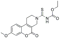 ETHYL (8-METHOXY-5-OXO-1,5-DIHYDRO-2H-CHROMENO[3,4-C]PYRIDIN-3(4H)-YL)CARBONOTHIOYLCARBAMATE Struktur