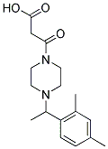 3-(4-[1-(2,4-DIMETHYLPHENYL)ETHYL]PIPERAZIN-1-YL)-3-OXOPROPANOIC ACID Struktur