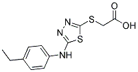 [5-(4-ETHYL-PHENYLAMINO)-[1,3,4]THIADIAZOL-2-YLSULFANYL]-ACETIC ACID Struktur