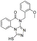 1-MERCAPTO-4-(2-METHOXY-BENZYL)-4H-[1,2,4]TRIAZOLO[4,3-A]QUINAZOLIN-5-ONE Struktur