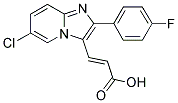 3-[6-CHLORO-2-(4-FLUORO-PHENYL)-IMIDAZO[1,2-A]-PYRIDIN-3-YL]-ACRYLIC ACID Struktur