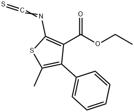 ETHYL 2-ISOTHIOCYANATO-5-METHYL-4-PHENYLTHIOPHENE-3-CARBOXYLATE Struktur