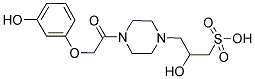 2-HYDROXY-3-(4-[(3-HYDROXYPHENOXY)ACETYL]PIPERAZIN-1-YL)PROPANE-1-SULFONIC ACID Struktur