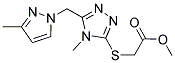 [4-METHYL-5-(3-METHYL-PYRAZOL-1-YLMETHYL)-4 H-[1,2,4]TRIAZOL-3-YLSULFANYL]-ACETIC ACID METHYL ESTER Struktur