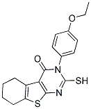 3-(4-ETHOXY-PHENYL)-2-MERCAPTO-5,6,7,8-TETRAHYDRO-3H-BENZO[4,5]THIENO[2,3-D]PYRIMIDIN-4-ONE Struktur