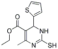 2-MERCAPTO-4-METHYL-6-THIOPHEN-2-YL-1,6-DIHYDRO-PYRIMIDINE-5-CARBOXYLIC ACID ETHYL ESTER Struktur