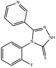 4-(2-FLUORO-PHENYL)-5-PYRIDIN-3-YL-4H-[1,2,4]TRIAZOLE-3-THIOL Struktur