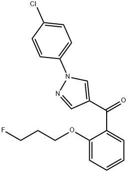 [1-(4-CHLOROPHENYL)-1H-PYRAZOL-4-YL][2-(3-FLUOROPROPOXY)PHENYL]METHANONE Struktur