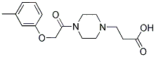 3-(4-[(3-METHYLPHENOXY)ACETYL]PIPERAZIN-1-YL)PROPANOIC ACID Struktur