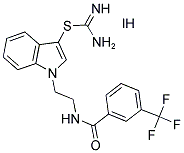 1-(2-([3-(TRIFLUOROMETHYL)BENZOYL]AMINO)ETHYL)-1H-INDOL-3-YL IMIDOTHIOCARBAMATE HYDROIODIDE Struktur