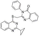 2-((2-CYCLOPROPYLQUINAZOLIN-4-YLTHIO)METHYL)-3-PHENYLQUINAZOLIN-4(3H)-ONE Struktur