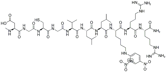 NMA-GCG-VLLK(DNP)RR-NH2 Struktur