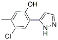 4-CHLORO-5-METHYL-2-(1H-PYRAZOL-5-YL)PHENOL Struktur