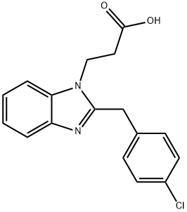 3-[2-(4-CHLORO-BENZYL)-BENZOIMIDAZOL-1-YL]-PROPIONIC ACID Struktur