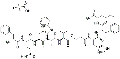 H-D-PHE-GLN-TRP-ALA-VAL-BETA-ALA-HIS-PHE-NLE-NH2 TFA Struktur