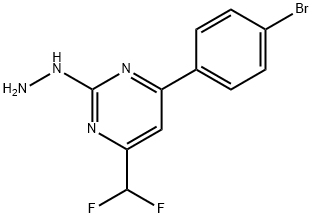 [4-(4-BROMO-PHENYL)-6-DIFLUOROMETHYL-PYRIMIDIN-2-YL]-HYDRAZINE Struktur