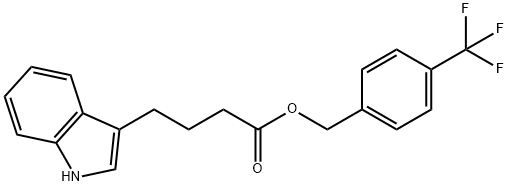 4-(TRIFLUOROMETHYL)BENZYL 4-(1H-INDOL-3-YL)BUTANOATE Struktur