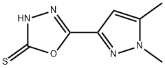 5-(1,5-DIMETHYL-1H-PYRAZOL-3-YL)-[1,3,4]-OXADIAZOLE-2-THIOL Struktur