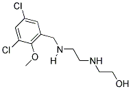 2-((2-((3,5-DICHLORO-2-METHOXYBENZYL)AMINO)ETHYL)AMINO)ETHANOL Struktur