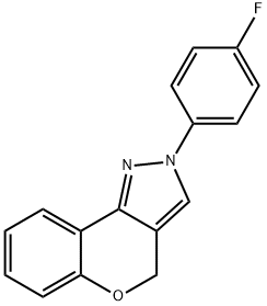 2-(4-FLUOROPHENYL)-2,4-DIHYDROCHROMENO[4,3-C]PYRAZOLE Struktur