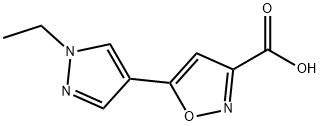 5-(1-ETHYL-1H-PYRAZOL-4-YL)-ISOXAZOLE-3-CARBOXYLIC ACID Struktur