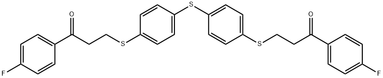 1-(4-FLUOROPHENYL)-3-((4-[(4-([3-(4-FLUOROPHENYL)-3-OXOPROPYL]SULFANYL)PHENYL)SULFANYL]PHENYL)SULFANYL)-1-PROPANONE Struktur