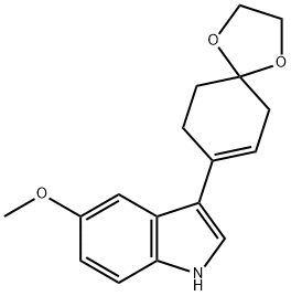 3-(1,4-DIOXASPIRO[4.5]DEC-7-EN-8-YL)-5-METHOXY-1H-INDOLE Struktur