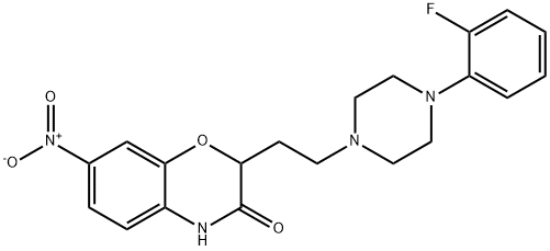 2-(2-[4-(2-FLUOROPHENYL)PIPERAZINO]ETHYL)-7-NITRO-2H-1,4-BENZOXAZIN-3(4H)-ONE Struktur