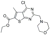 ETHYL 4-CHLORO-5-METHYL-2-(MORPHOLIN-4-YLMETHYL)THIENO[2,3-D]PYRIMIDINE-6-CARBOXYLATE Struktur